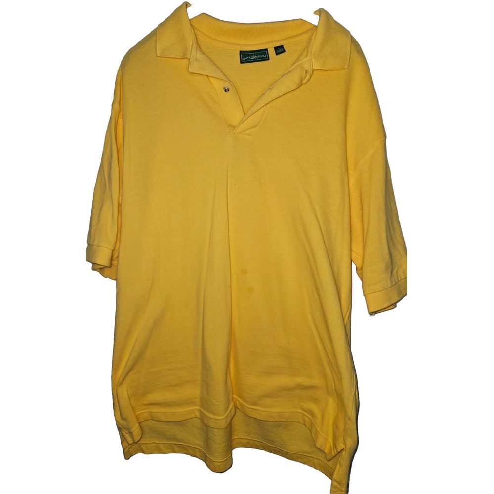 Outer Banks MENS Size L polo ‎ Yellow 100% cotton